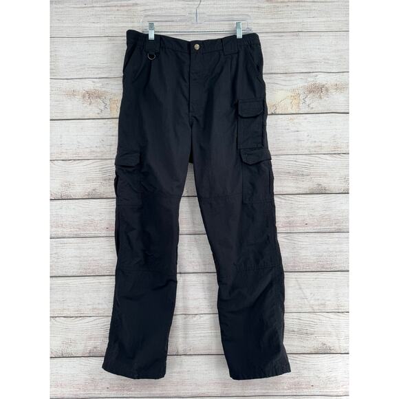 5.11 Tactical Taclite Cargo Canvas Work Pants Mens 34x30 Black 100% Nylon - Picture 1 of 11